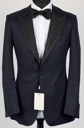SUITSUPPLY LAZIO Navy Full Tuxedo Suit 36R Super 120s Wool The