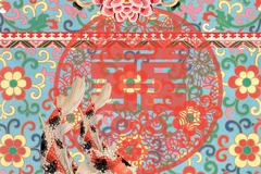  : DOUBLE KOI HAPPINESS ORANGE - Giclee Art Print