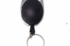 Comprar ahora: Black Retractable Carabiner – Belt Clip Key Ring Reel – Item #510