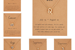 Buy Now: 120 Pcs Zodiac Sign Cardboard Necklaces