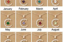 Comprar ahora: 120 Pcs Crystal Birthstone Necklaces With Cardboard Jewelry