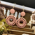 Buy Now: 60 Pairs Vintage Round Sunflower Pink Earrings