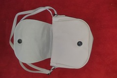 For Rent: white handbag