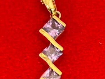 Buy Now: 2 pcs-Sterling Silver Vermeil Jewelry Pendant-18" Chain-$10ea