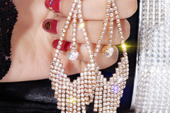 Comprar ahora: 40 Pairs Elegant Women's Tassel Rhinestone Earrings