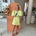 Renting out with online payment: AJE GIANNA PUFF SLEEVES MINI DRESS GREEN SIZE