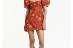 Renting out with online payment: Sir Size 1 Reyes Puff Sleeve Mini Dress - Cactus Flower