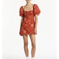 Renting out with online payment: Sir Size 1 Reyes Puff Sleeve Mini Dress - Cactus Flower