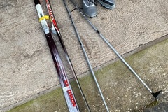 Winter sports: Cross country skis, poles and boots