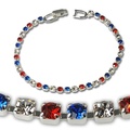 Buy Now: 100 pcs-Patriotic 7" RED/WHITE/BLUE Bracelets-$1.49 ea