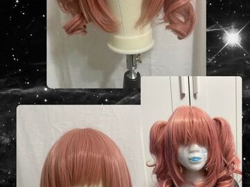 Selling with online payment: pink pigtail wig