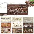 Buy Now: 60pcs Coffee house sign wooden hanging plaque decoration pendant
