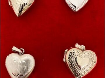 Buy Now: 8 pcs--Genuine Sterling Silver Heart Locket Jewelry--$8.00 each!
