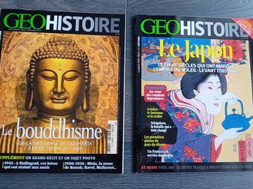 Vente: Lot de 2 "GEO HISTOIRE" - Le Japon + Le bouddhisme