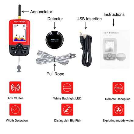 Wireless Sonar Underwater Visual High Definition Fishing Detector