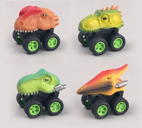60pcs Children's mini pull-back dinosaur model toy car car toy