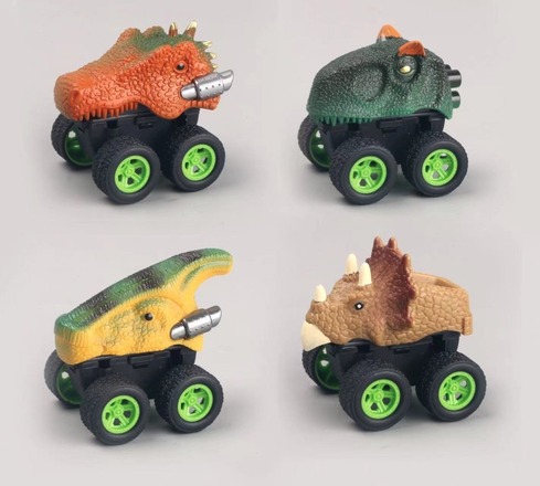 60pcs Children's mini pull-back dinosaur model toy car car toy