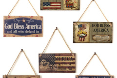 Buy Now: 60pcs American Independence Day Decorative Pendant Wooden Pendant