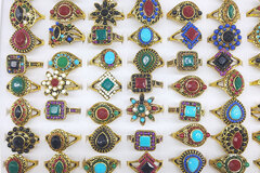 Comprar ahora: 200 Pcs Vintage Colorful Female Rings