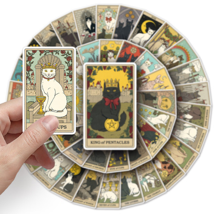 45 sets Cat Tarot Card Graffiti Personalized DIY Stickers