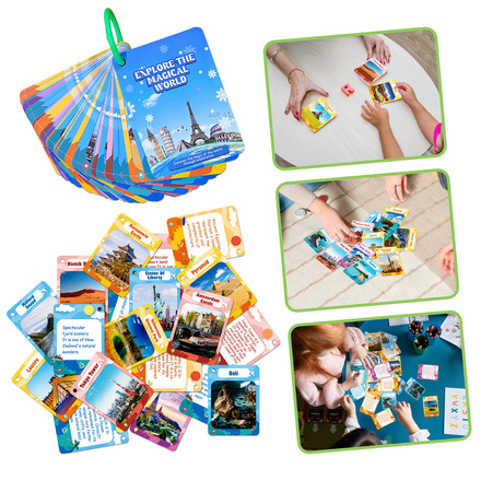 30 sets of world attractions children’s early education cards
