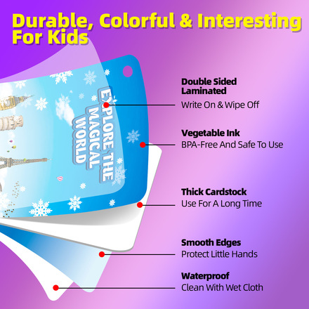 30 sets of world attractions children’s early education cards