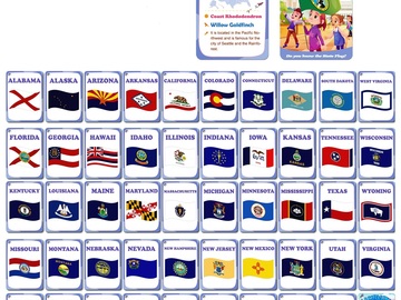Buy Now: 30pcs U.S. state education cards early education cards