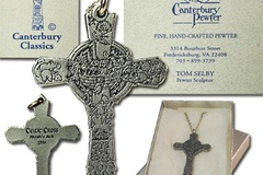 Comprar ahora: 20 pcs-Canterbury Cross Necklaces-18" Pewter-boxed-$4 ea