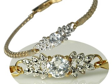 Comprar ahora: 25 pcs-7 1/2" CZ 14kt Goldtone Bracelet-Hi End Jewelry-$3 ea