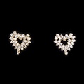 Comprar ahora: 50 pairs-Swarovski Rhinestone Heart Earrings--$1.99 pair