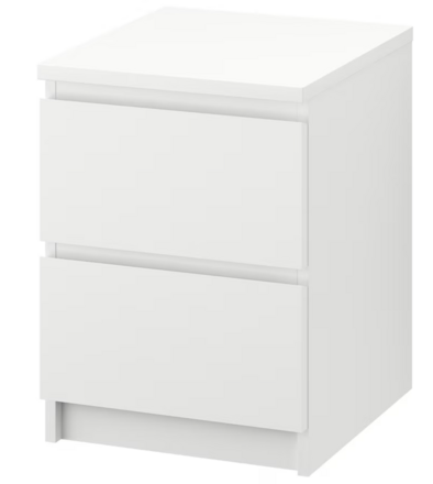 Malm white outlet bedside table