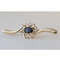 Comprar ahora: 50 pcs-Genuine Black Onyx Pin w/CZ stones-14kt goldtone-$1.99 pcs