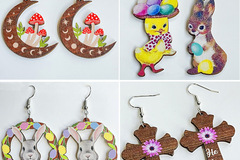 Buy Now: 80 Pairs Cute Mushroom Cross Bunny Easter Earrings