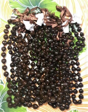 30 Pcs 32" BROWN Kukui Nut Necklace Lei