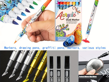 Comprar ahora: 50pcs Markers, drawing pens, graffiti pens, markers, styles