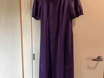 Selling: Olive leatherette shirt dress