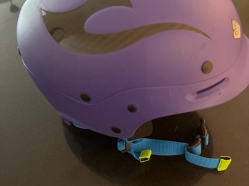 Winter sports: Sweet protection purple ski helmet 
