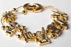Comprar ahora: 50 pcs-14kt Goldtone Gardener's Slide Charm Bracelet-$2.00 ea