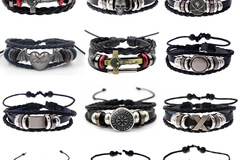 Comprar ahora: 100PCS Vintage beaded leather personalized braided bracelet