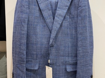 Selling with online payment: [EU] NWT Suitsupply blue gun check 3 piece suit, size 38R