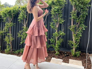 Renting out with online payment: Strappy maxi tiered dress