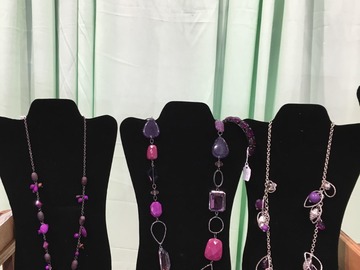 Buy Now: 50 pcs-Designer Brand Purple Necklaces-Asst. Styles-$1.99 ea!