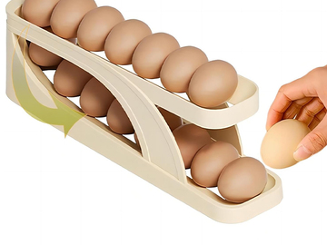 Comprar ahora: Egg Dispense Tray Double-Layer Automatic Roll Down