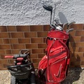 verkaufen: Golfpack Nike mit Schlägern + Clickgear Trolley