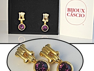 Buy Now: 40 prs-Designer Bijoux Cascio Clip Earrings in Gift Box-$2.50 pr