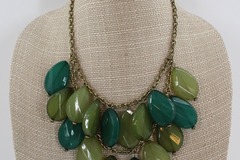 Comprar ahora: One Dozen Two Tone Green Drop Layered Necklaces #N2303
