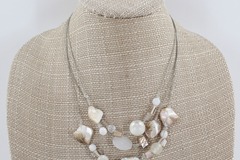 Buy Now: One Dozen Multi Strand Mother of Pearl Shell Necklaces #N2268