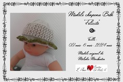 Vente au détail: Modèle tricot chapeau bébé ajouré