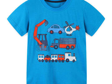 Buy Now: 30pcs Children's short-sleeved T-shirt blue cartoon