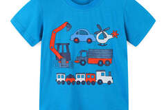 Buy Now: 30pcs Children's short-sleeved T-shirt blue cartoon